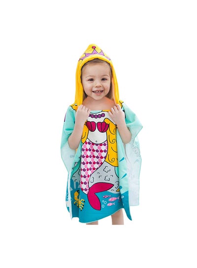 Buy Mermaid Shark Pattern Hooded Cloak Bath Towel in Saudi Arabia