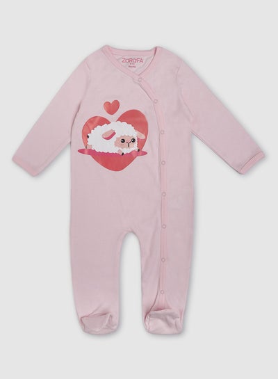 Buy Long Sleeve  Round Neck Sleepsuit Orchid Purple in Saudi Arabia