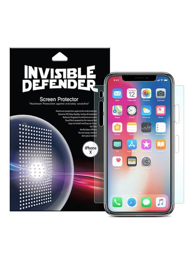 Buy Invisible Defender Screen Guard for Apple iPhone XS or iPhone X Screen Protector Crisp HD Quality Full Coverage Clear in UAE