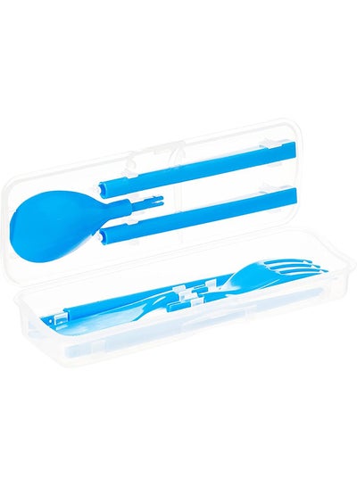 Buy 5-Piece To Go Cutlery Set Blue in Saudi Arabia