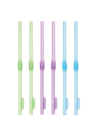 Buy 6-Piece Reusable Drinking Straw Multicolor in UAE