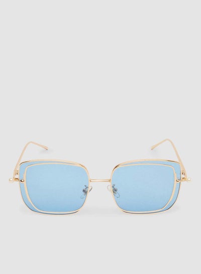 Buy Women's Sunglass With Durable Frame Lens Color Blue Frame Color Gold in Egypt