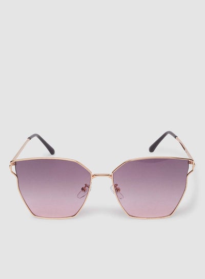 Buy Women's Sunglass With Durable Frame Lens Color Purple Frame Color Gold in Egypt