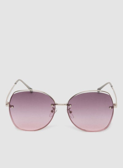 Buy Women's Sunglass With Durable Frame Lens Color Purple Frame Color Silver in Egypt