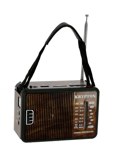 اشتري راديو قابل لإعادة الشحن KNR5095 بني/أسود/أبيض في السعودية