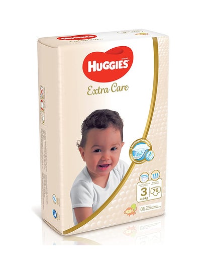 Buy Extra Care Baby Diapers Mega Pack, Size 3, 4 - 9 Kg, 228 Count (76 x 3) in UAE