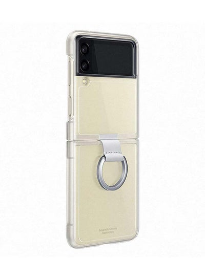Buy Protective Hard Case And Cover For Z Flip 3 With Ring Clear in Saudi Arabia