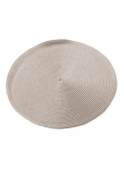 Buy Woven Round Table Mat For Ramadan Brown 36cm in UAE