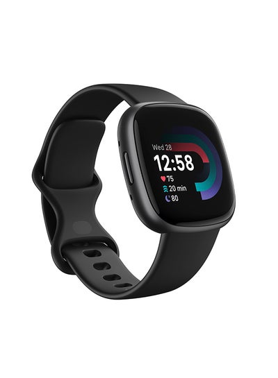 Buy Versa 4, Health & Fitness Smartwatch with Built-in GPS and Up To 6+ Days Battery Life, 6-months Premium Membership Included, compatible with Android and iOS Black/Graphite in UAE