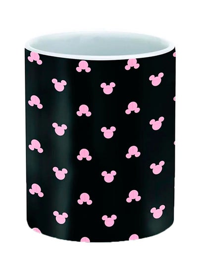 Buy Premium Mickey Print Designer Mug Black/Pink in UAE