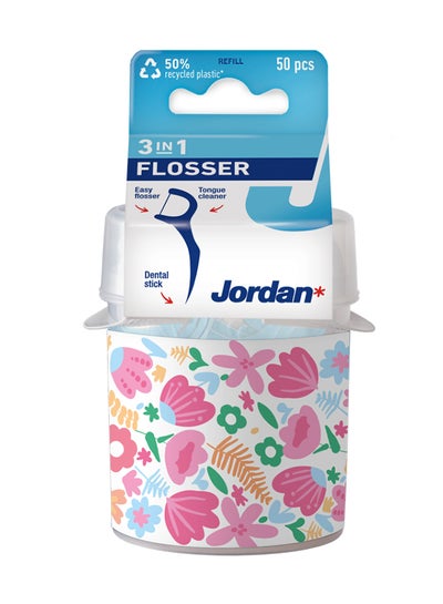 Buy 50-Piece 3-In-1 Flosser Box White in UAE