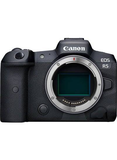 Buy EOS R5 Mirrorless Camera Body، Full Frame، 45 MP، Full-frame Sensor، 20 fps Shooting، 8K RAW Video، Up to 8-stop in Body IS، Max ISO 51،200 in UAE