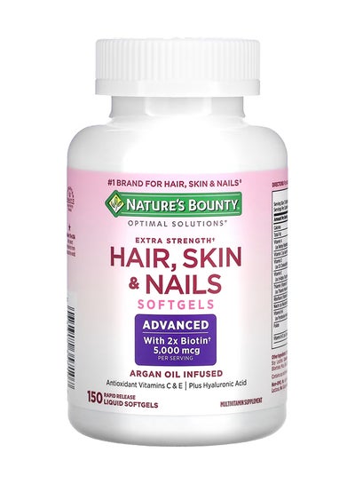 Buy 150-Piece Extra Strength Hair, Skin And Nails Softgels in UAE