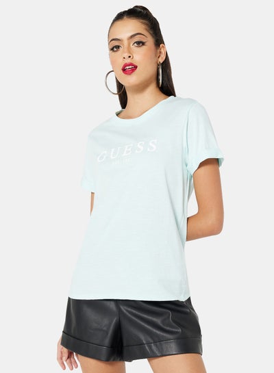 Buy Essential Logo T-Shirt Light Blue in Saudi Arabia