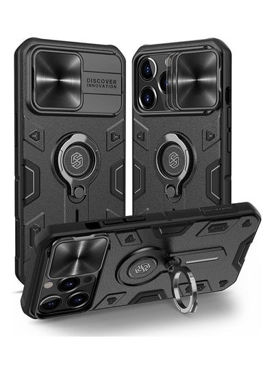 اشتري Camshield Armor Case For Apple iPhone 13 Pro Max Case With Kickstand And Slide Camera Cover Black في الامارات