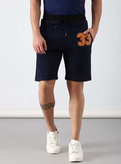 Buy Active Wear Regular Fit Shorts Navy in UAE