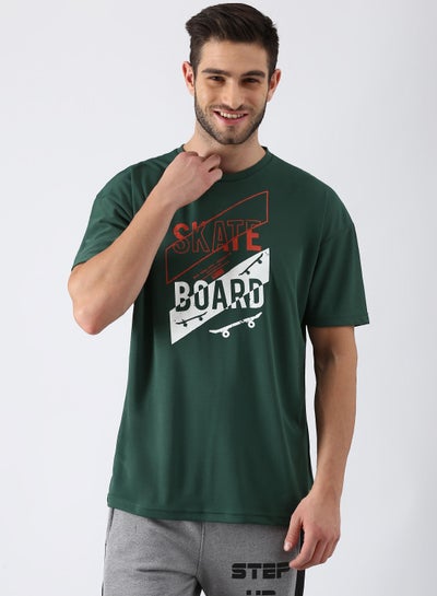 Buy Active Wear Oversized T-Shirt Green in UAE