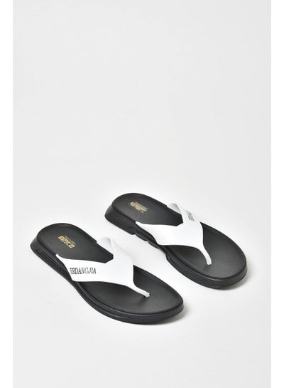 Buy Flip Flops White/Black in UAE