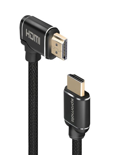 Buy High Definition Right Angle 4K HDMI Audio Video Cable 3M Black in Egypt