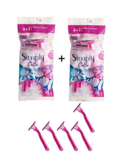 Buy 10-Piece Simply Blade Set Pink in Saudi Arabia