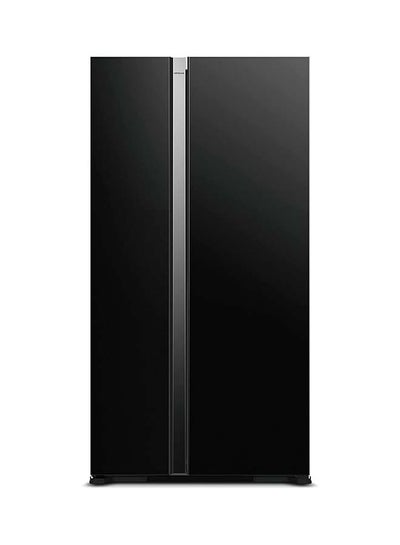 Buy Side By Side 2 Door Inverter Series Refrigerator 10 Year Compressor Warranty RS700PUK0GBK Black in UAE