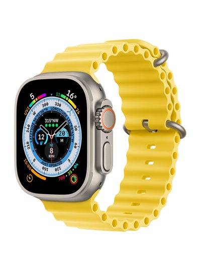 Buy Watch Ultra GPS + Cellular, 49mm Titanium Case With Ocean Band Yellow in Saudi Arabia