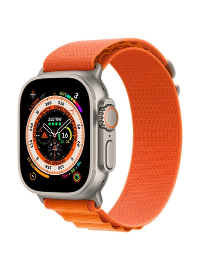 اشتري Watch Ultra GPS + Cellular, 49mm Titanium Case With Alpine Loop - Medium Orange في الامارات