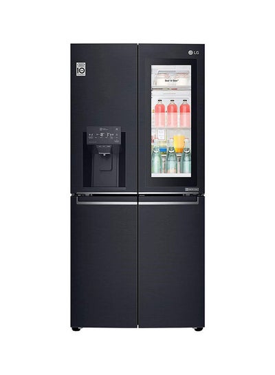 Buy 570L Gross/ 423L Net Capacity, French Door (4 Door) Refrigerator, No Frost With InstaView Door-In-Door Technology With Linear Cooling 640 kW GR-X29FTQEL Matte Black in Egypt