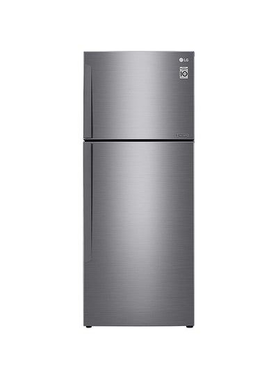 Buy 438L Net Capacity, Top Mount Double Door Refrigerator With Linear Cooling And Smart Inverter Compressor 435.81 kW GR-C619HLCL Platinum Silver in UAE