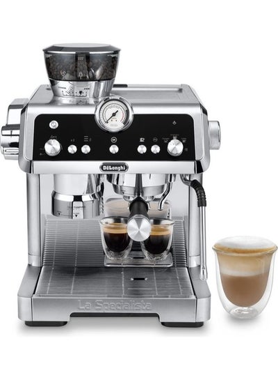 Buy LA SPECIALISTA PRESTIGIO Espresso Coffee Machine with Sensor Burr Grinder, Smart Tamping Station, Dual Heating, Advanced Latte System & Hot Water Spout for Americano & Tea 2.5 L 1450.0 W EC9355M Silver/Black in UAE