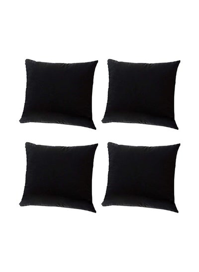 Buy 4-Piece Decorative Cushion Black 65x65cm in Saudi Arabia