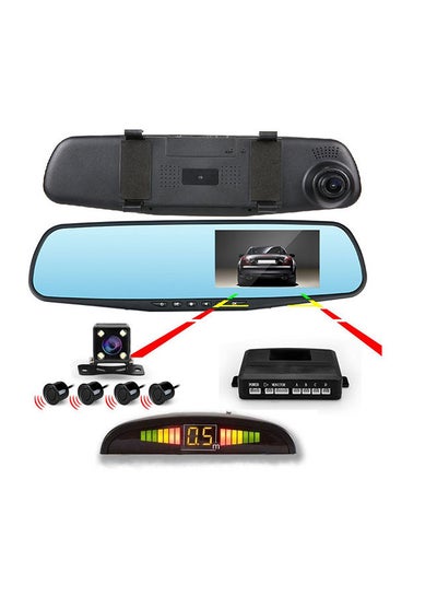 Buy Car DVR And Parking  Assistance Camera Black Sensor Radar Set Rear View Camera Set in UAE