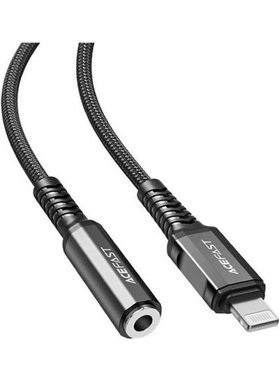اشتري Lightning To Dc3.5 Aluminum Alloy Headphones Adapter Cable Black في مصر