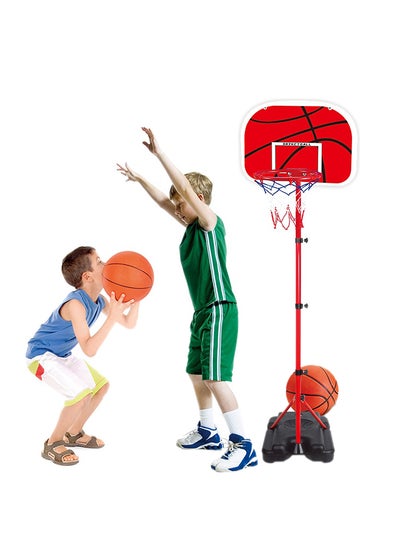 Buy 5-Piece Adjustable Basketball Goal Hoop Court Stand System 46x33x160cm in Saudi Arabia