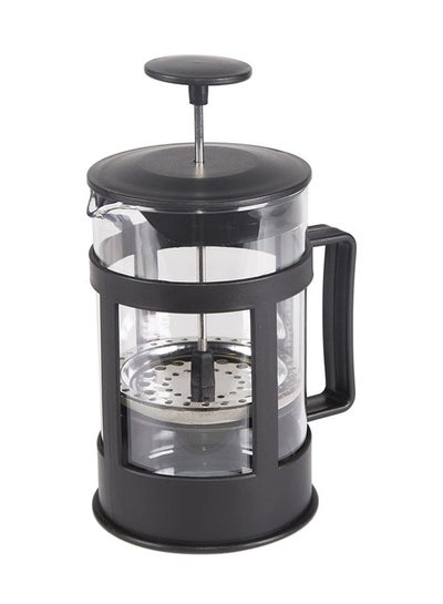 Buy Coffee French Press Coffee Maker Machine Coffee Pot Glass 1-2 Cup Clear/Black 350ml in Egypt
