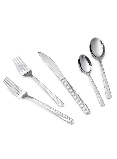 Buy 20-Piece Harness Flatware Cutlery Set Mirror Finish in Saudi Arabia