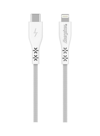 Buy Type-C to Lightning Charging Cable for iPhone, 1.2m, White in UAE