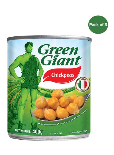 Buy Canned Chickpeas 400grams Pack of 3 in UAE