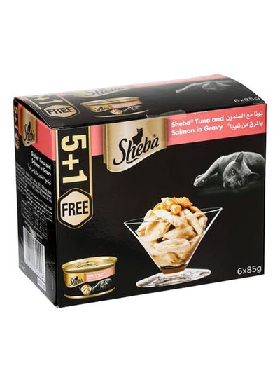 Buy Tuna And Salmon In Gravy Cat Food Can 85g Pack of 6 in Saudi Arabia