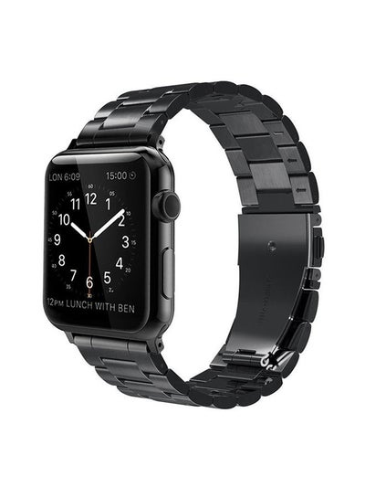 Buy Replacement Band Loop Strap For Apple Watch Series 4 44mm Black in Saudi Arabia
