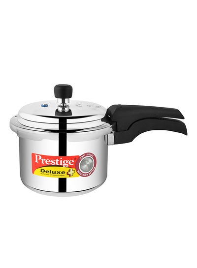 Buy Aluminium Deluxe Plus Induction Base Pressure Cooker With Lid Gas Stovetop Compatible & Induction Stovetop Compatible 3Liters in Saudi Arabia