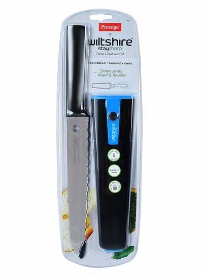 Buy Wiltshire Staysharp Bread Knife Black/Blue/Silver 20cm in UAE