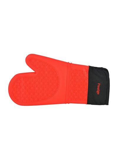 Buy Silicon Oven Glove Red/Black 33.53×19.81×2.79cm in UAE