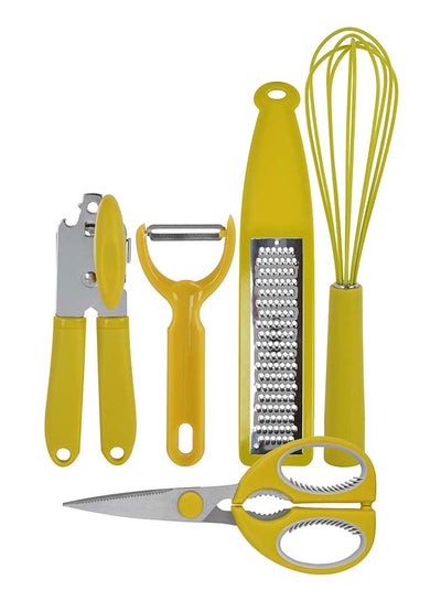 Buy 5-Piece Comfortable Grip Kitchen Gadget Set Green/Silver in UAE