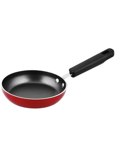 Buy Stainless Steel Non Stick Mini Fry Pan With Bakelite Handle Red/Black 12cm in UAE