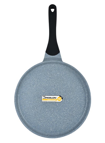 Buy Cast Aluminum Tawa Grey/Black 28cm in UAE