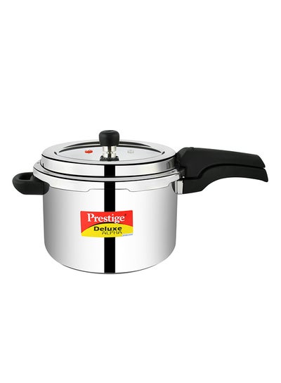 Buy Stainless Steel Svachh DLX Alpha Pressure Cooker Silver/Black 6.5Liters in UAE