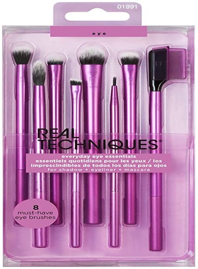 Buy Real Techniques Enhanced Eye Set Eyeshadow & Eyeliner Makeup Brush Kit for Every Look Multicolour in UAE