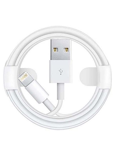 Buy USB To Lightning Data Sync And Charging Cable For Apple iPhone White/Silver in Egypt