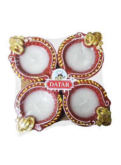 اشتري Fancy Waxed Diya Set Multicolor 4 Pieces Multicolour 15cm في الامارات